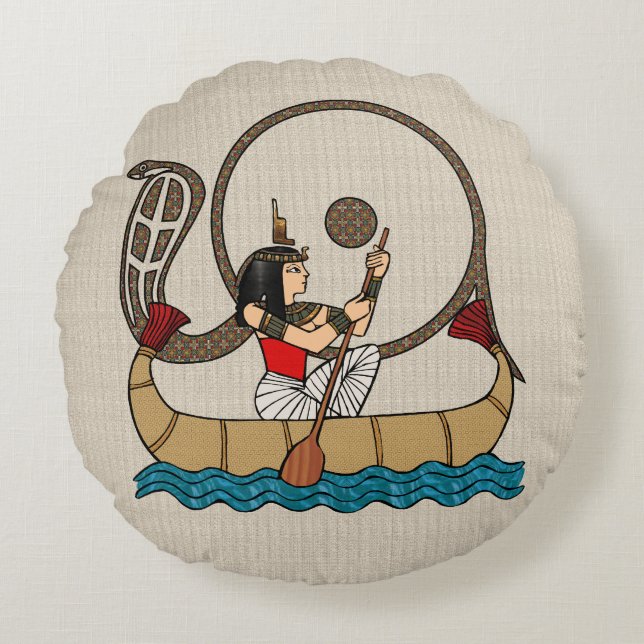 Almofada Redonda Viagem Para A Vida Útil (Frente)