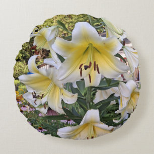 Almofada Redonda Vidro Amarelo Lilly