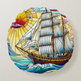 Almofada Redonda Vidro Arranjado