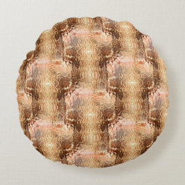 Almofada Redonda Vidro torto e torto marrom repetido