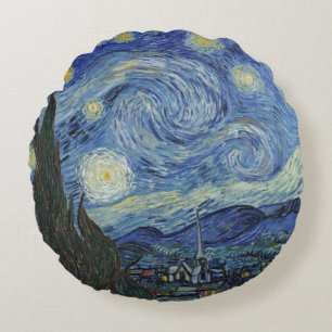 Almofada Redonda Vincent van Gogh A Noite Estelar, junho de 1889