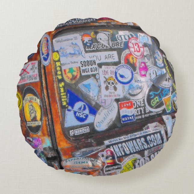 Almofada Redonda Vinhetas (Frente)