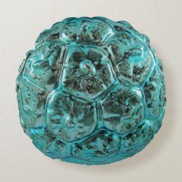 Almofada Redonda Vintage Aqua Art Glass Enfeites de natal