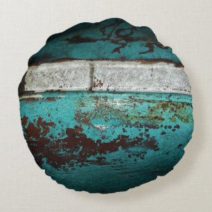 Almofada Redonda Vintage auto 50 teal enferrujado Fechar