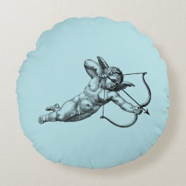 Almofada Redonda Vintage Cherub Cupid Love