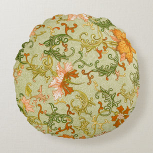 Almofada Redonda Vintage Chinese Ornament Jones Flowers