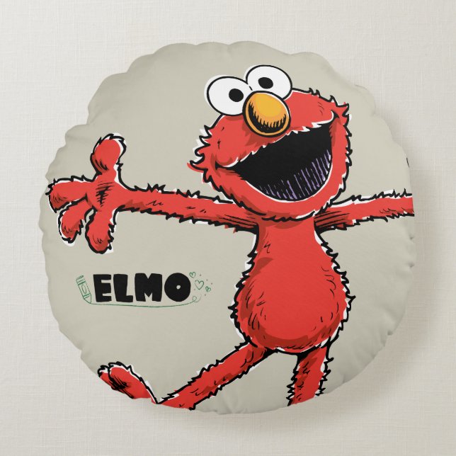 Almofada Redonda Vintage Elmo (Frente)