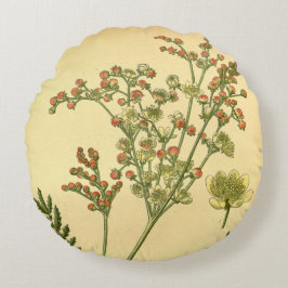Almofada Redonda Vintage Floral Peachy Dropwort Wall Clock