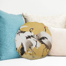 Vintage Japonês Crane Bird Flocks