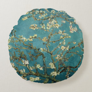 Almofada Redonda Vintage Reversible Van Gogh Almond Blossom