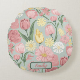 Almofada Redonda Vintage Vários Palcos De Bloom