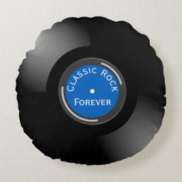 Almofada Redonda Vintage Vinyl Records Design Round Travesseiro dec