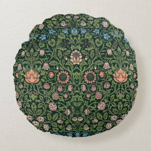 Almofada Redonda Vintage Violet e Columbine por William Morris