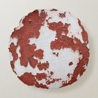 Almofada Redonda Vintagem antiga de concreto rachado de textura ant