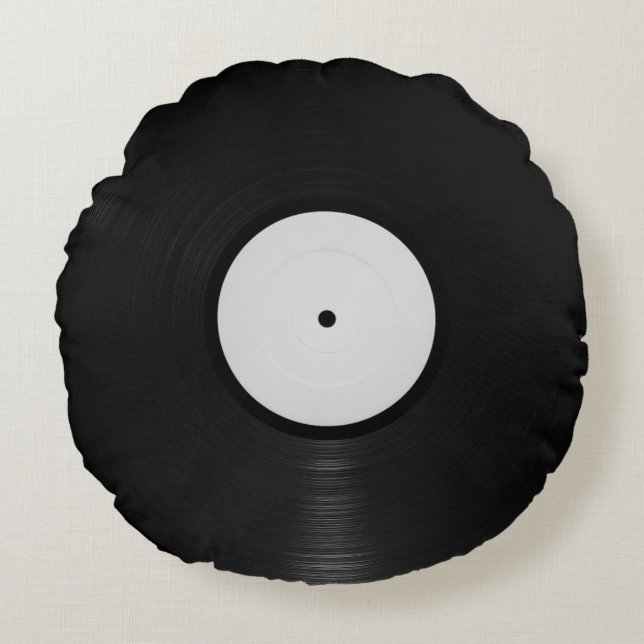 Almofada Redonda Vinyl Record (Frente)