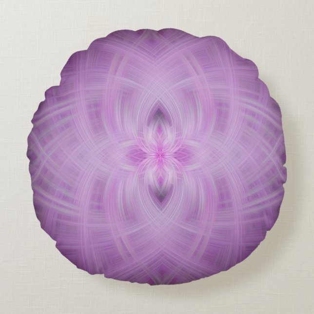Almofada Redonda VIOLET - Arte Fractal - (Frente)