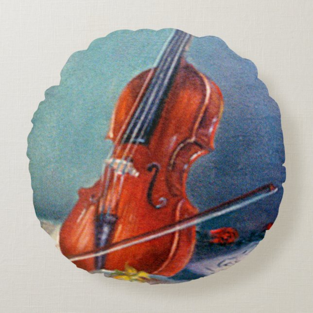 Almofada Redonda Violín/Violin (Frente)