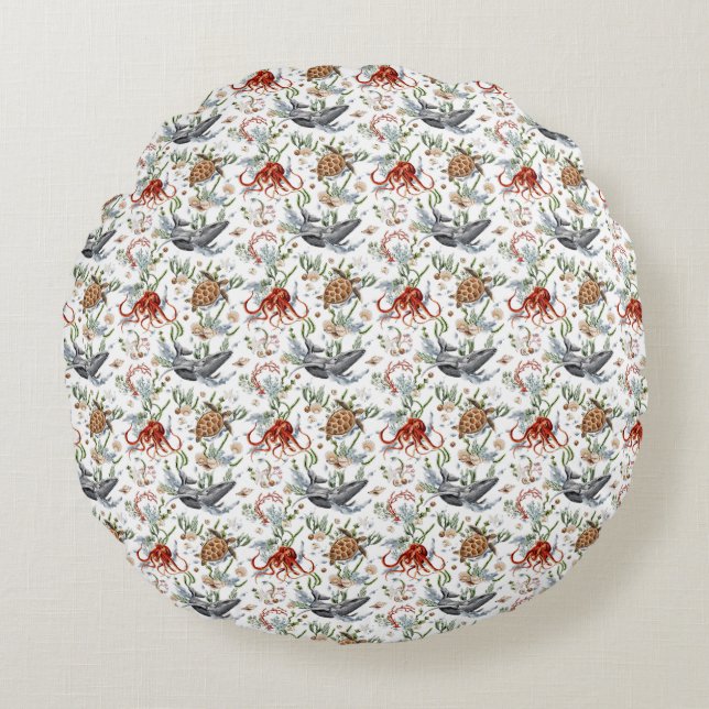 Almofada Redonda Vivendo A Vida No Sangue Do Cheio (Frente)