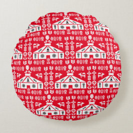 Almofada Redonda Vivendo em uma Yurt na Natureza