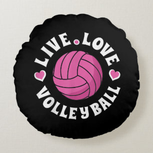 Almofada Redonda Voleibol De Amor Vivo Para Mulheres Meninas Fa De