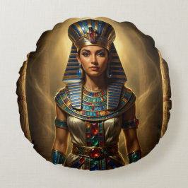 Almofada Redonda Wadjet – Egyptian Cobra Goddess´2