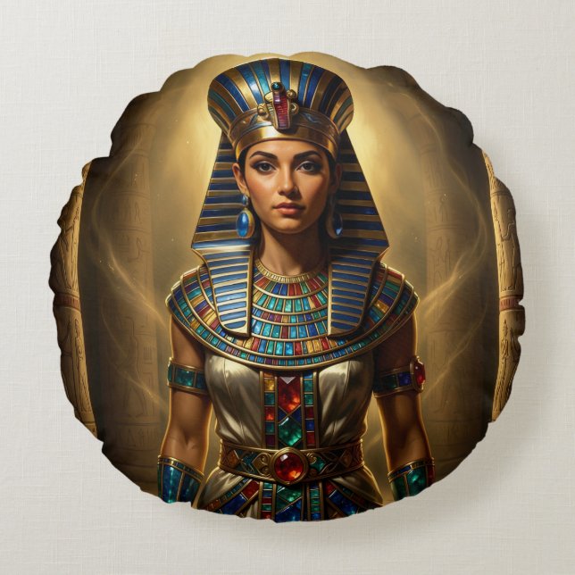 Almofada Redonda Wadjet – Egyptian Cobra Goddess´2 (Frente)
