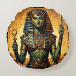 Almofada Redonda Wadjet – Egyptian Cobra Goddess´4