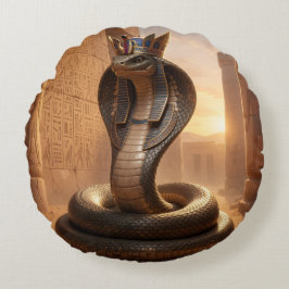 Almofada Redonda Wadjet – Egyptian Cobra Goddess´5