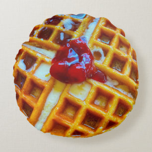 Almofada Redonda Waffle Photo