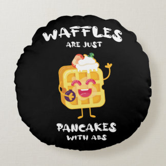 Almofada Redonda Waffles São Como Panquecas Com Abs