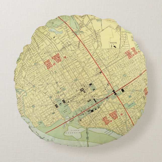 Almofada Redonda Washington, C.C. (Frente)