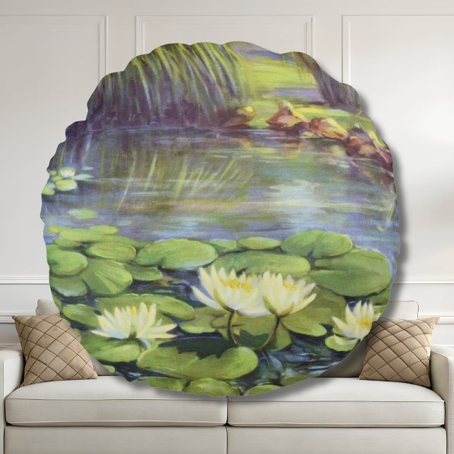 Almofada Redonda Water Lily by Cargill, 1937 (Criador carregado)