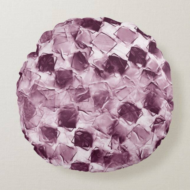 Almofada Redonda Watercolor mottled texture background. Hand drawn  (Frente)