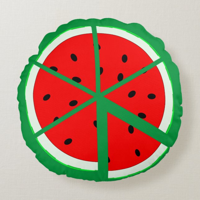 Almofada Redonda Watermelon Wedge (Frente)