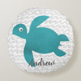 Almofada Redonda Wave Shibori Turtle