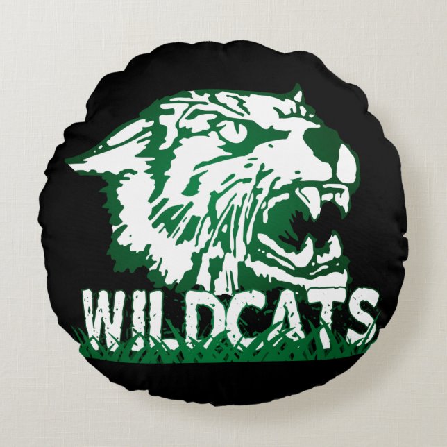 Almofada Redonda Wayland Union Wildcats #4 (Frente)