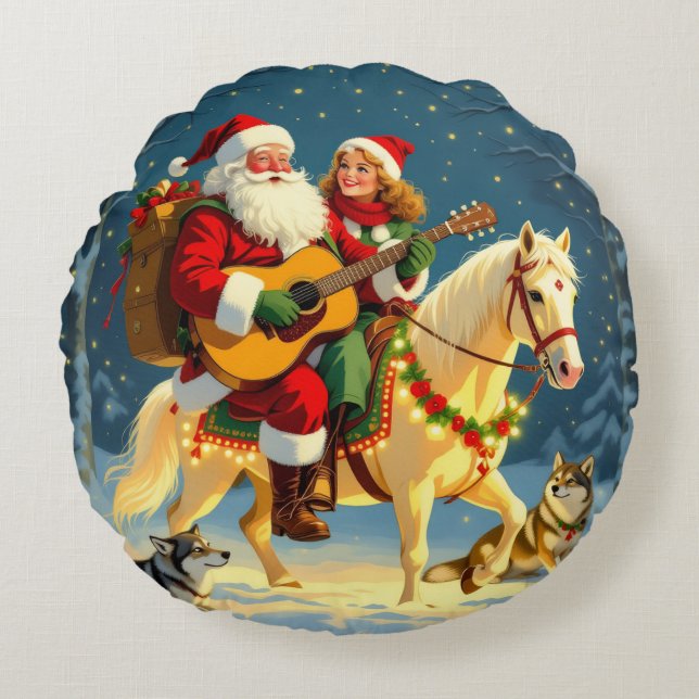 Almofada Redonda „Weihnachtliche Harmonie“ (Frente)