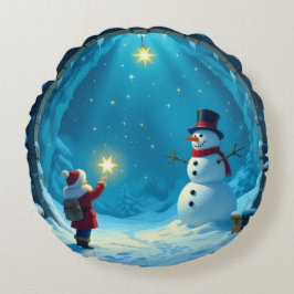 Almofada Redonda „Weihnachtliche Harmonie“