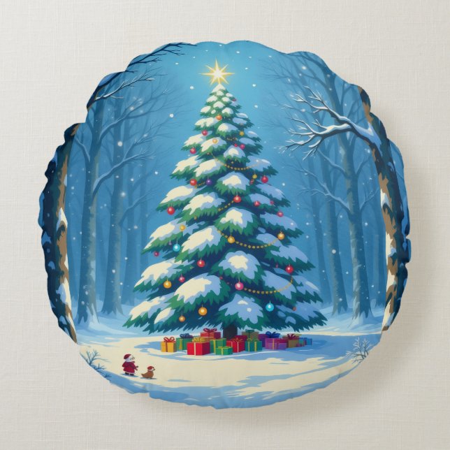 Almofada Redonda „Weihnachtliche Harmonie“ (Frente)