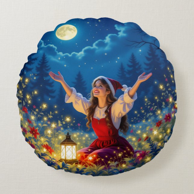 Almofada Redonda „Weihnachtliche Harmonie“ (Frente)