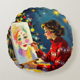 Almofada Redonda „Weihnachtliche Harmonie“