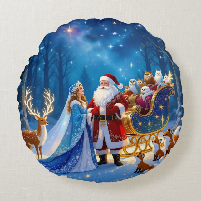 Almofada Redonda „Weihnachtliche Harmonie“ (Frente)