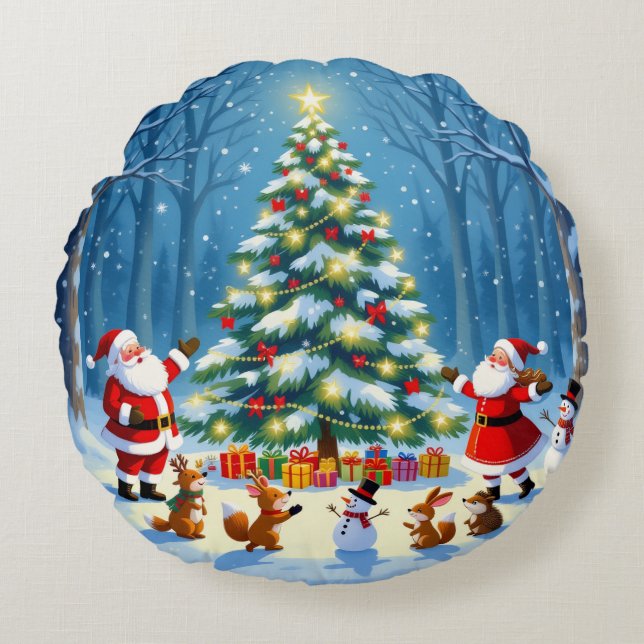 Almofada Redonda „Weihnachtliche Harmonie“ (Frente)