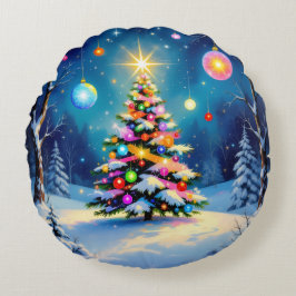 Almofada Redonda „Weihnachtliche Harmonie“