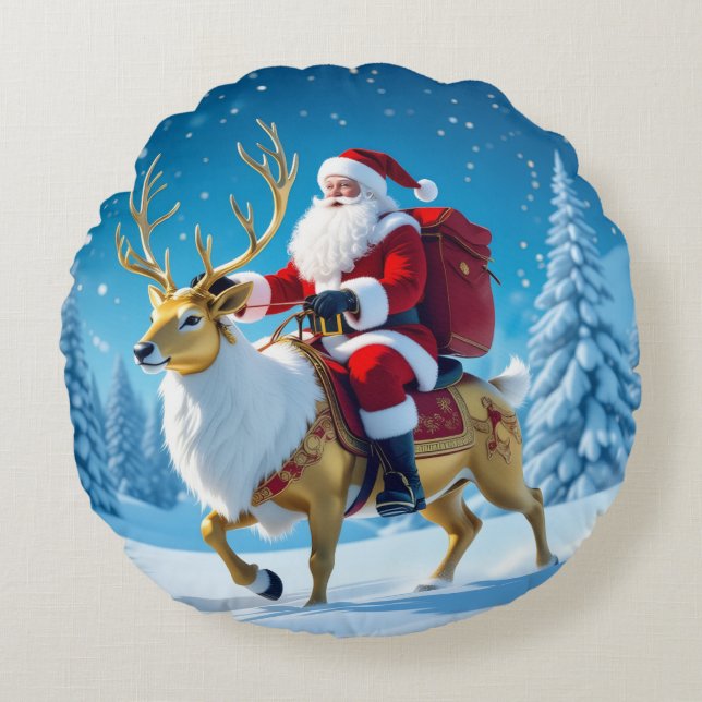 Almofada Redonda „Weihnachtliche Harmonie“ (Frente)