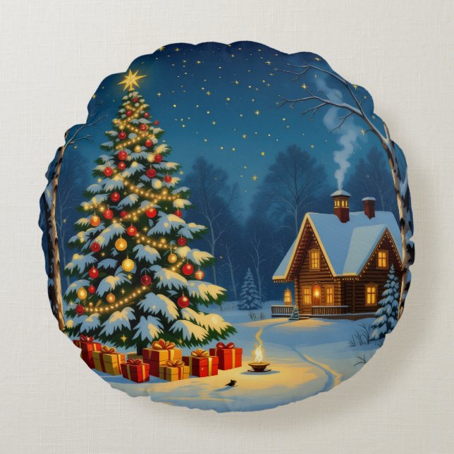 Almofada Redonda „Weihnachtliche Harmonie“ (Frente)