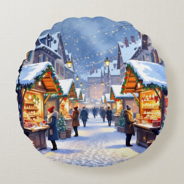 Almofada Redonda „Weihnachtliche Harmonie“ (Frente)