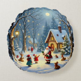 Almofada Redonda „Weihnachtliche Harmonie“