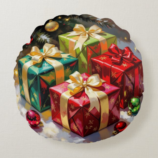 Almofada Redonda „Weihnachtliche Harmonie“ (Frente)