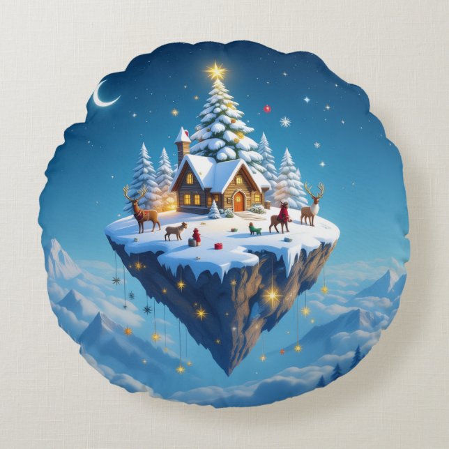 Almofada Redonda „Weihnachtliche Harmonie“ (Frente)